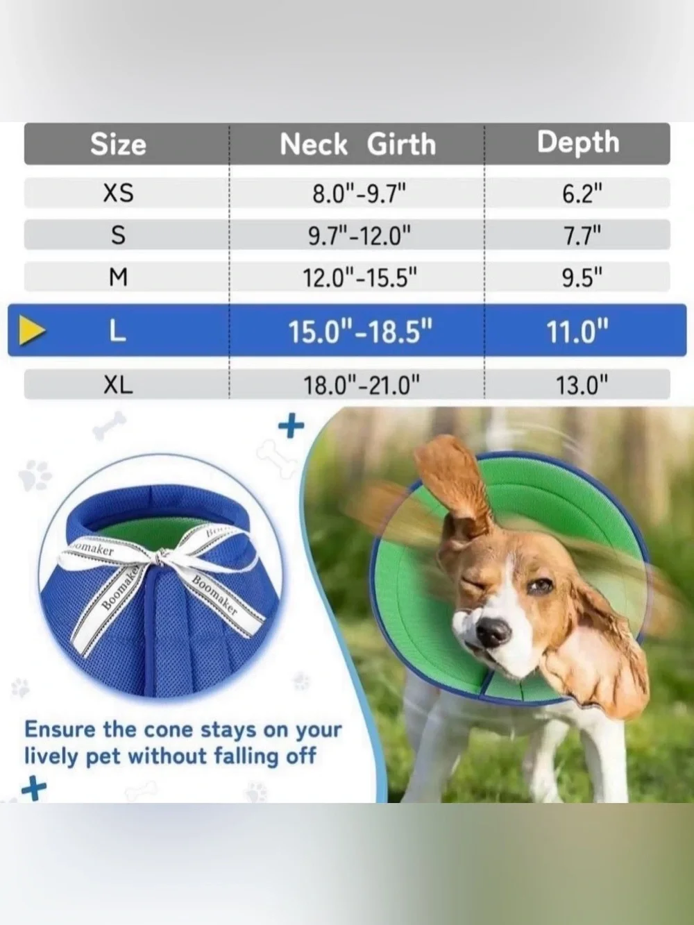 BENCMATE • Extra Soft Dog Cone Alternative After Surgery, Breathable Dog Cones f